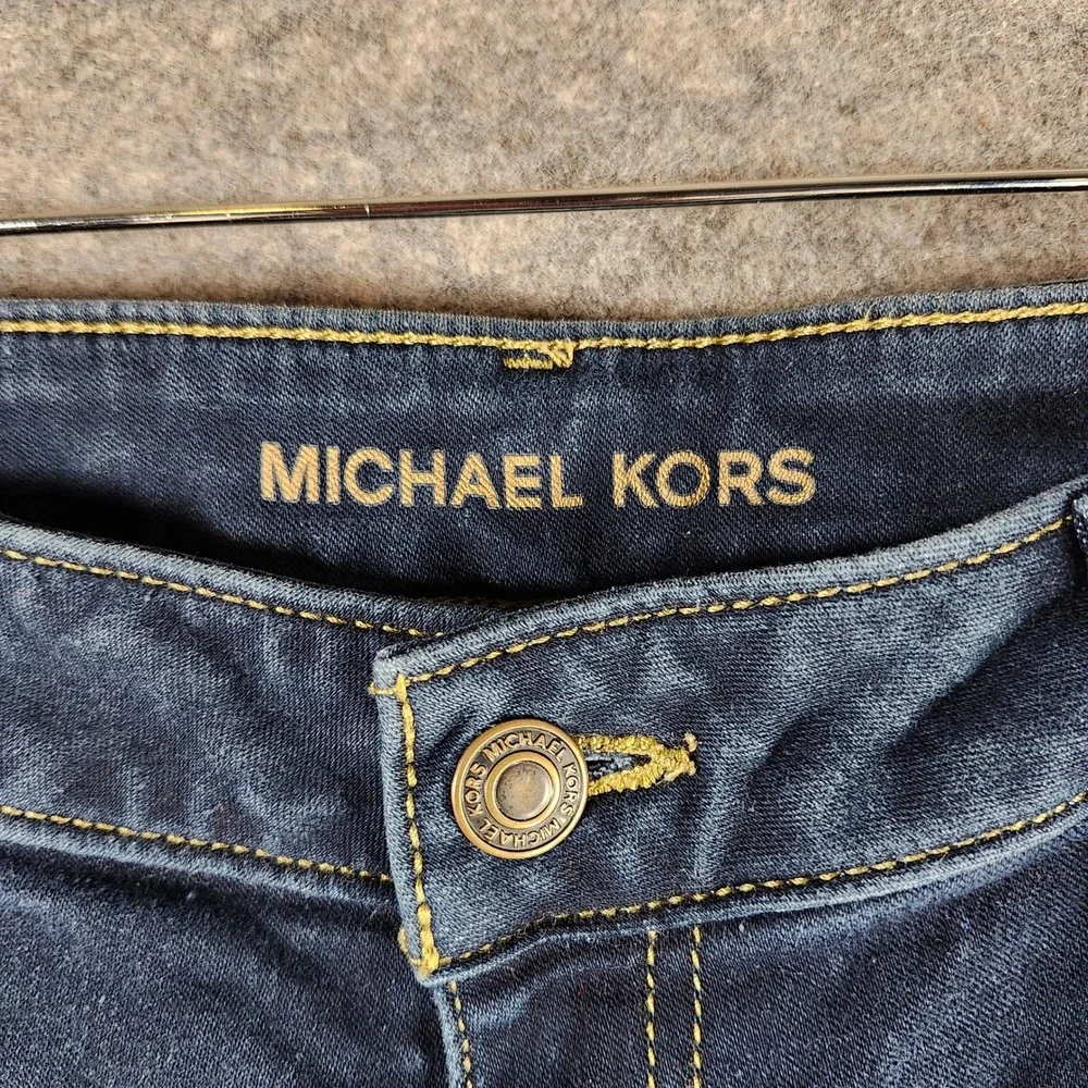 MICHAEL KORS Izzy‎ Skinny Jeans Dark Wash Women Size 14W Stretch Denim Preppy